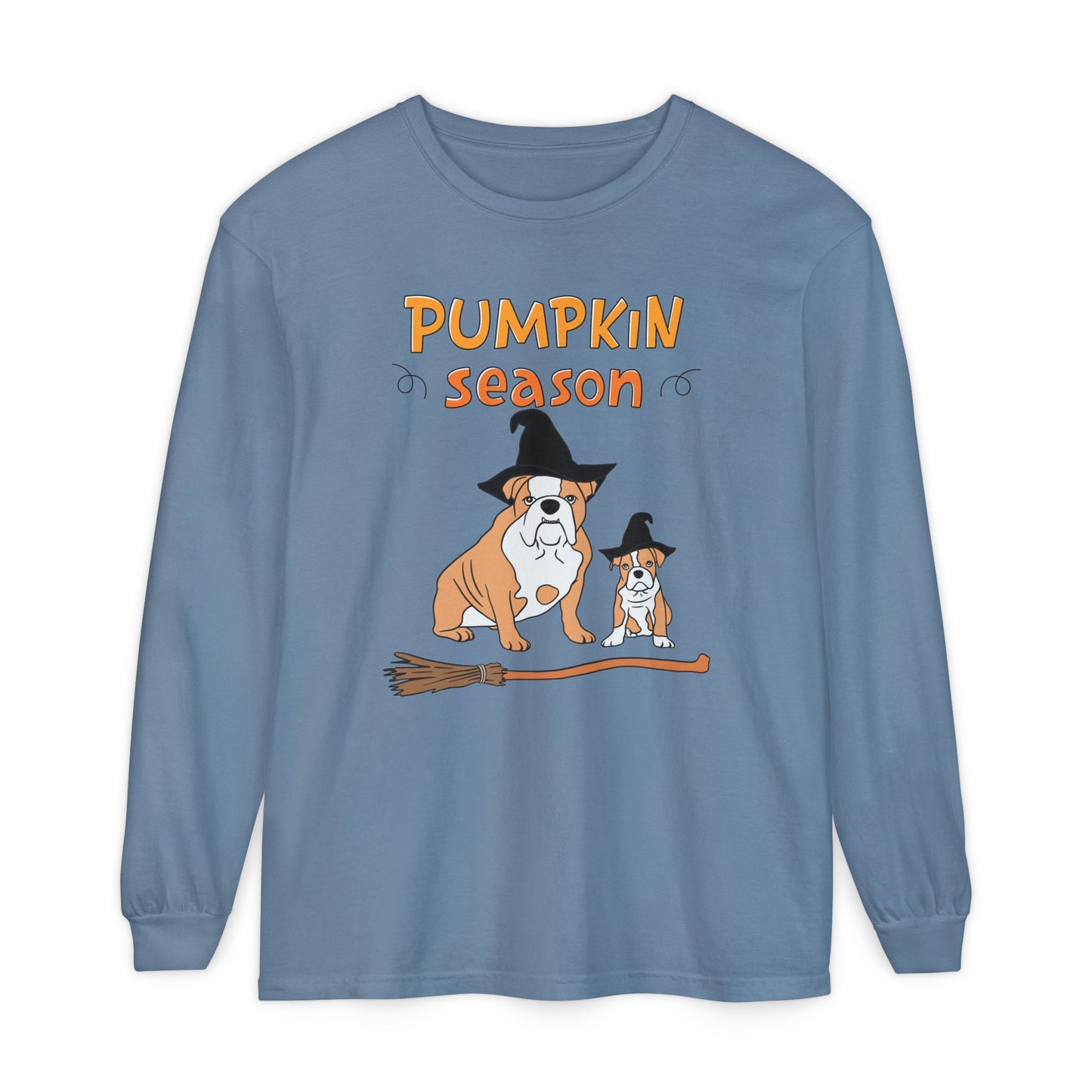 Spooky Bulldog Halloween Long Sleeve Shirt