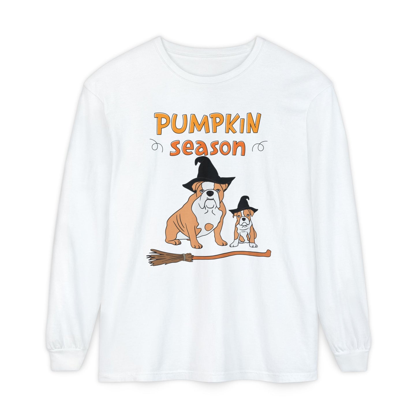 Spooky Bulldog Halloween Long Sleeve Shirt