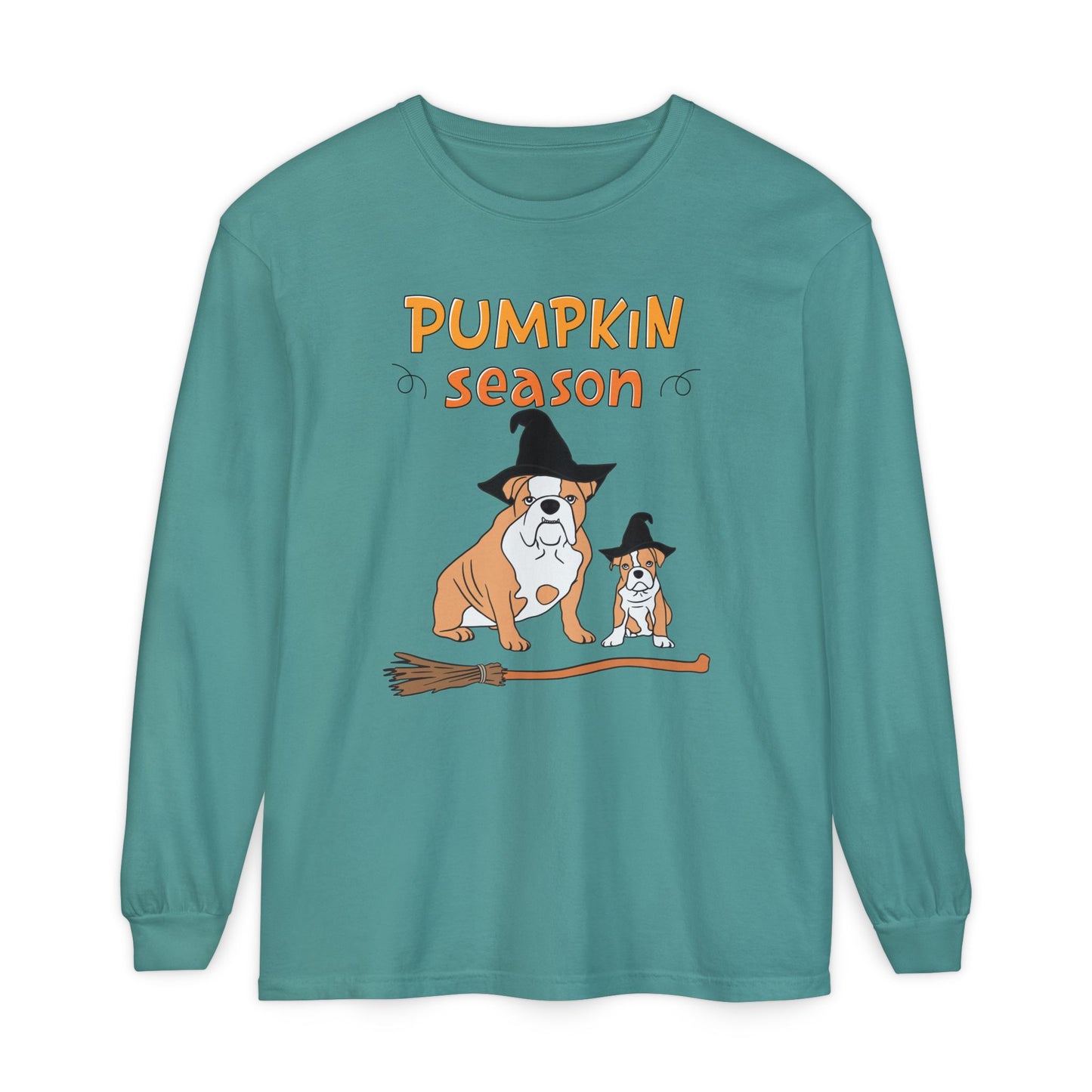 Spooky Bulldog Halloween Long Sleeve Shirt