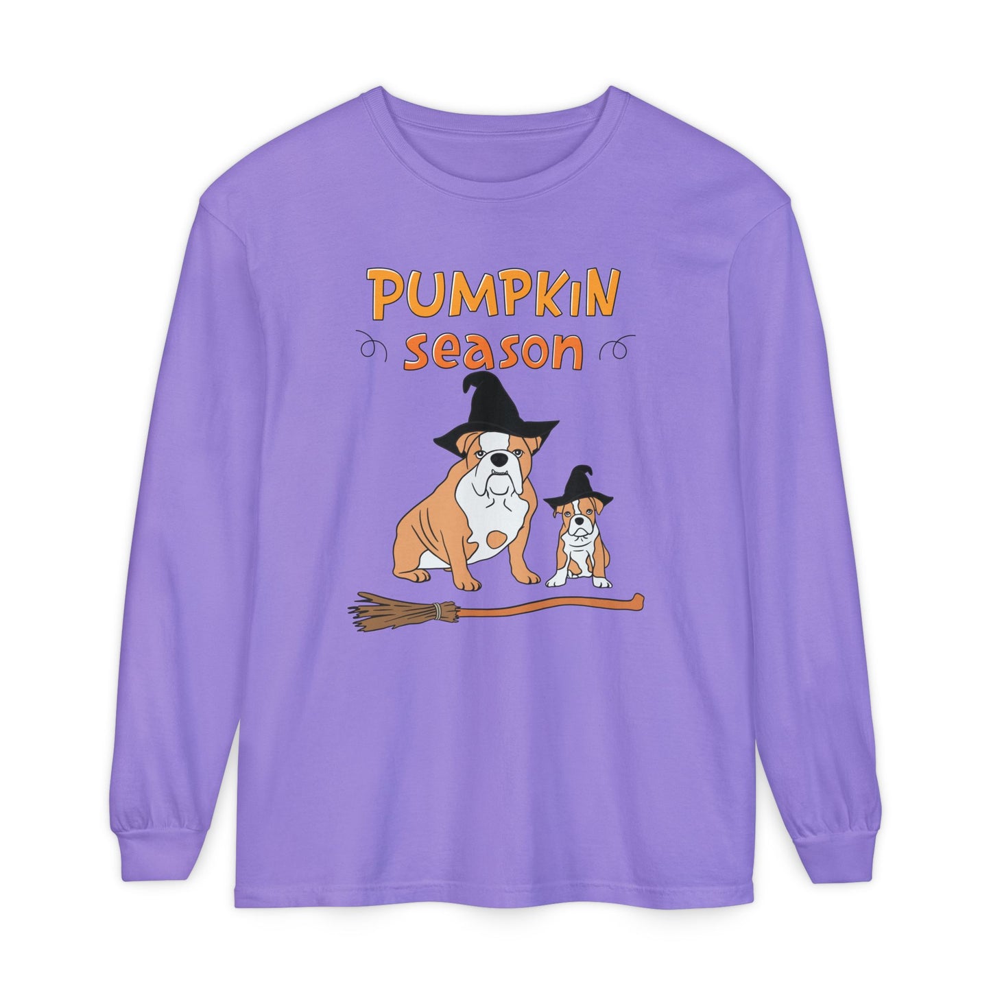 Spooky Bulldog Halloween Long Sleeve Shirt