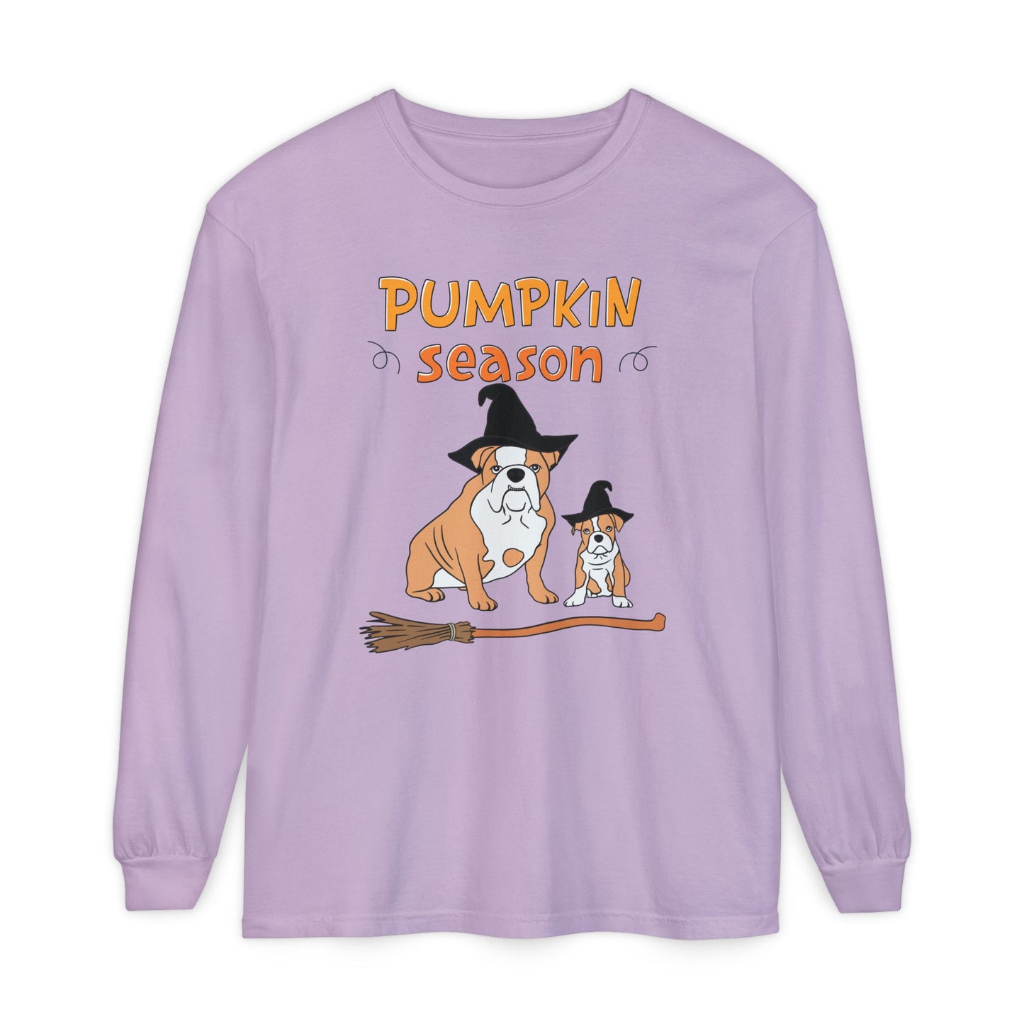Spooky Bulldog Halloween Long Sleeve Shirt
