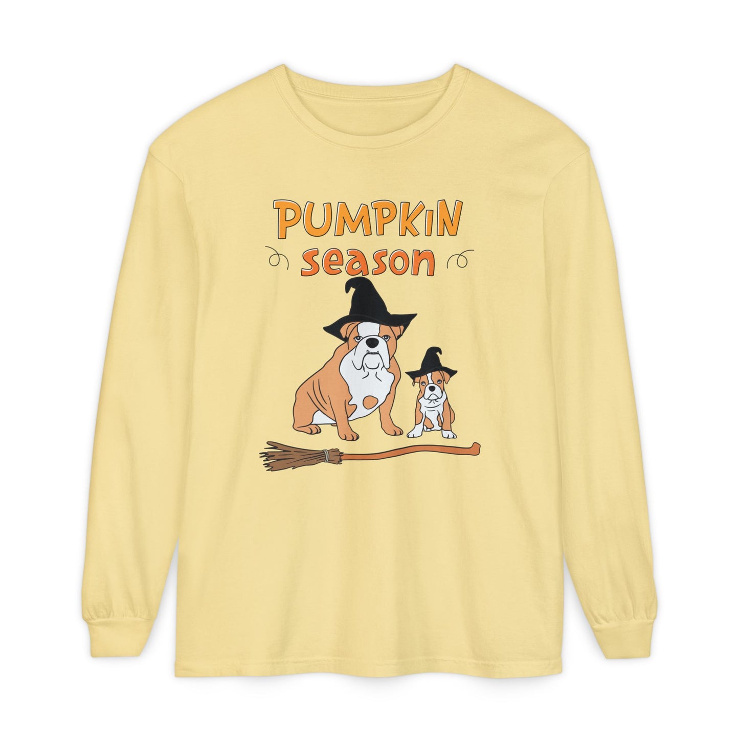 Spooky Bulldog Halloween Long Sleeve Shirt