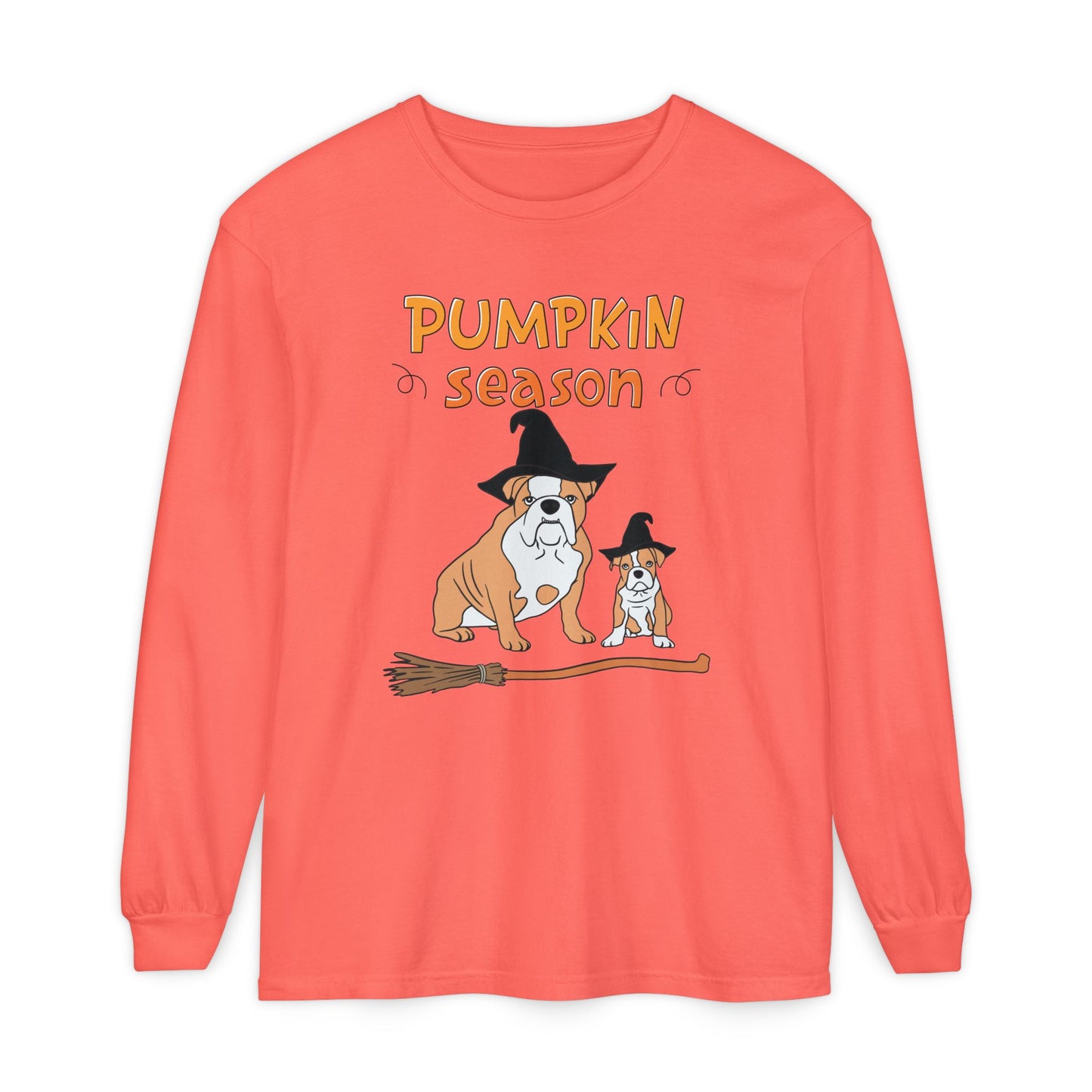 Spooky Bulldog Halloween Long Sleeve Shirt