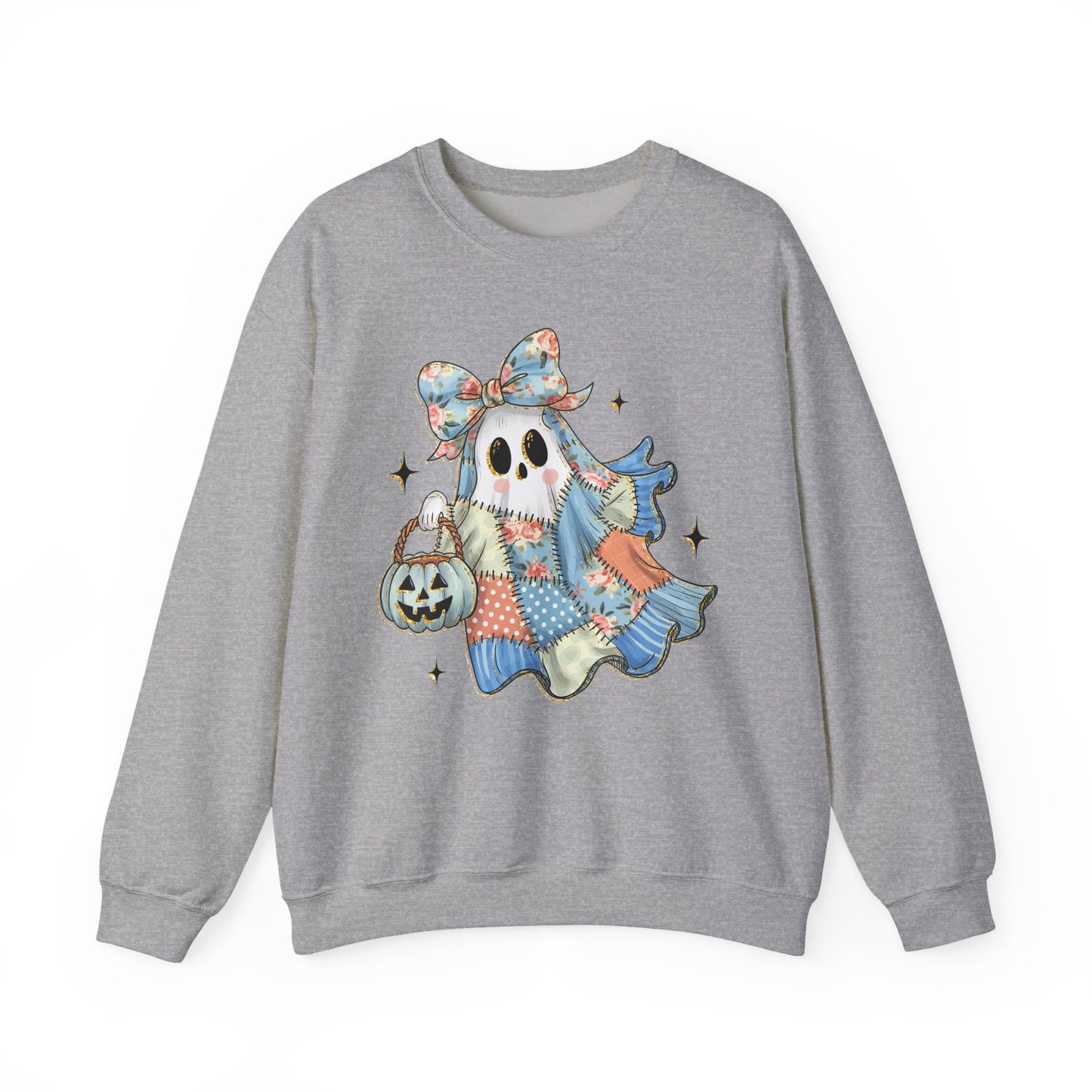Patchwork Quilt Ghost Halloween Sweatshirt
