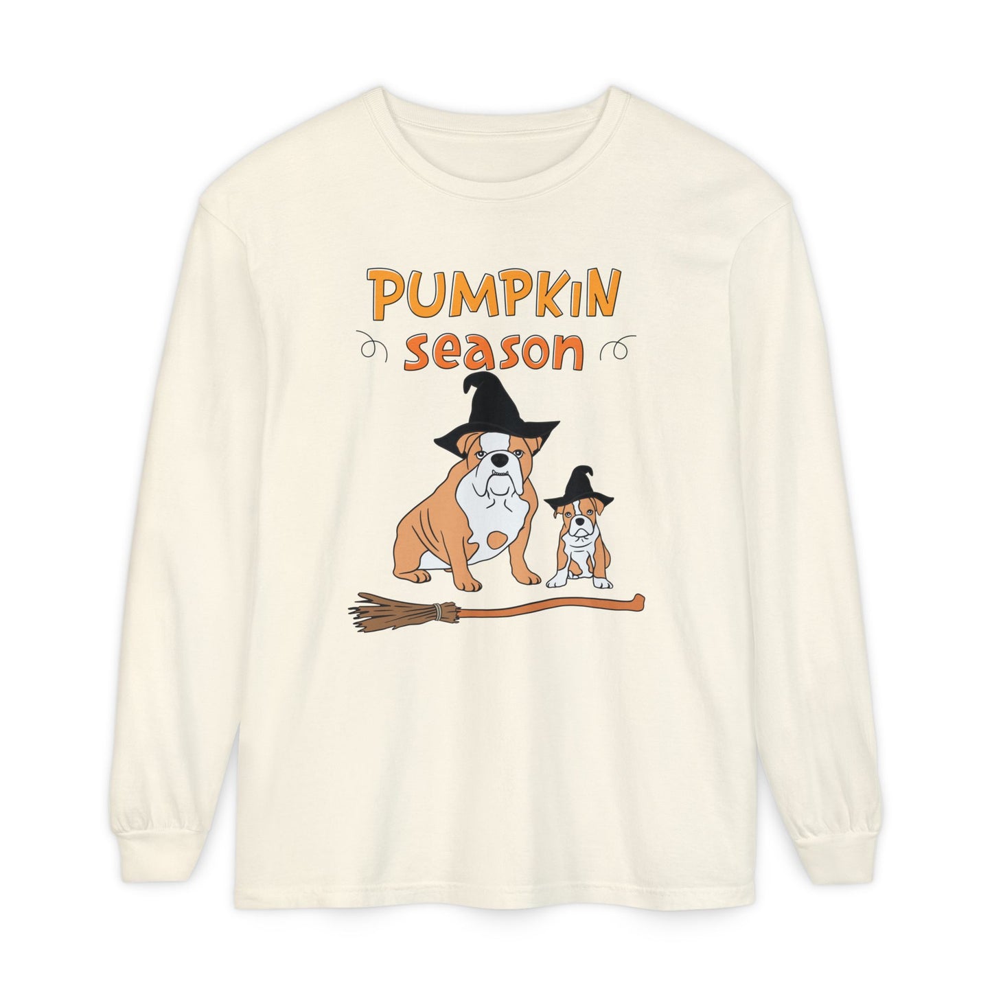 Spooky Bulldog Halloween Long Sleeve Shirt