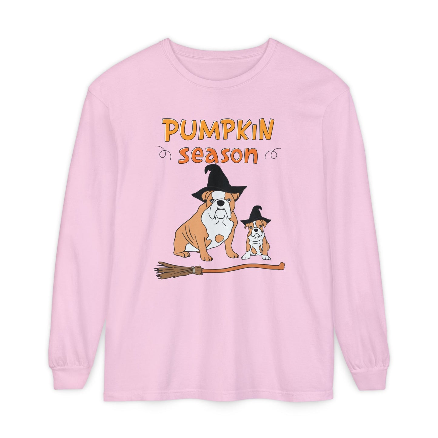 Spooky Bulldog Halloween Long Sleeve Shirt