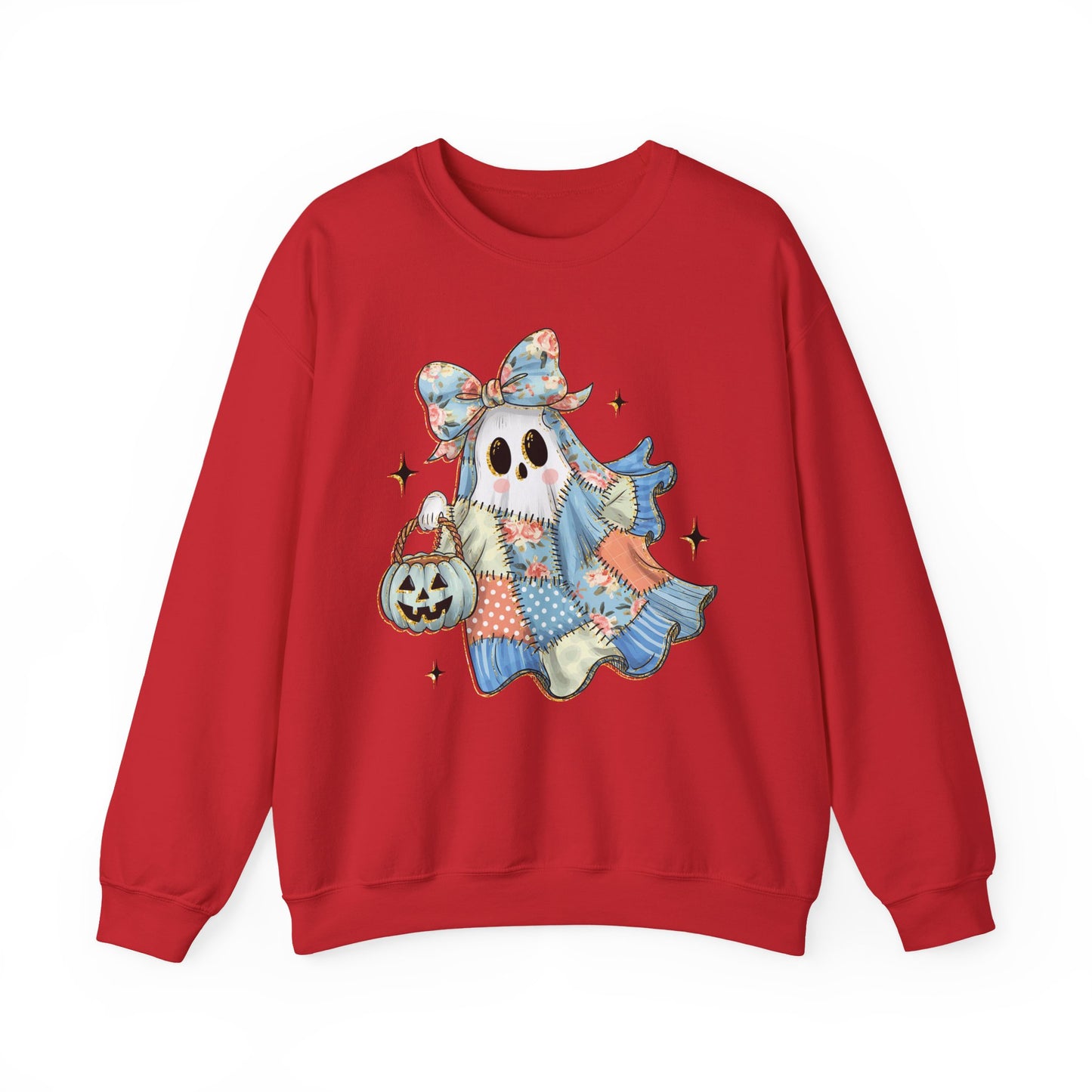 Patchwork Quilt Ghost Halloween Sweatshirt