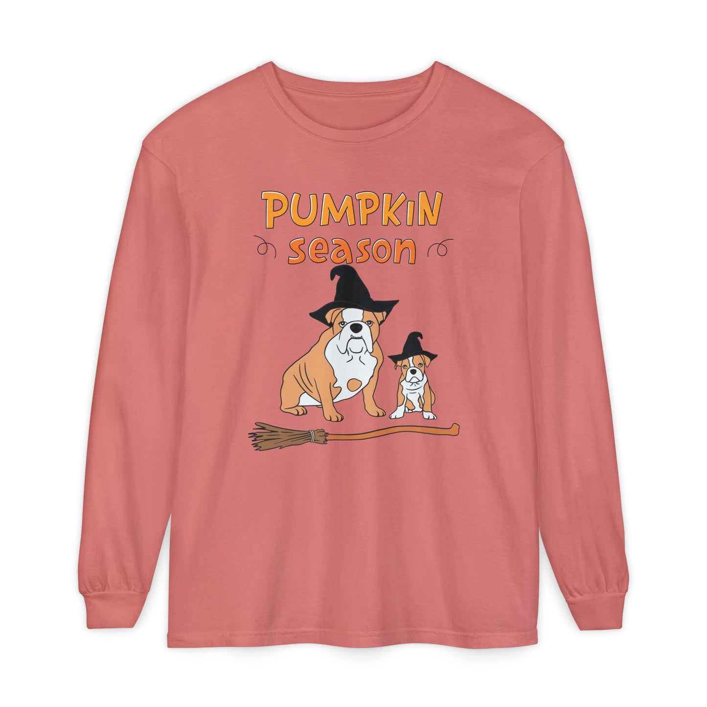 Spooky Bulldog Halloween Long Sleeve Shirt