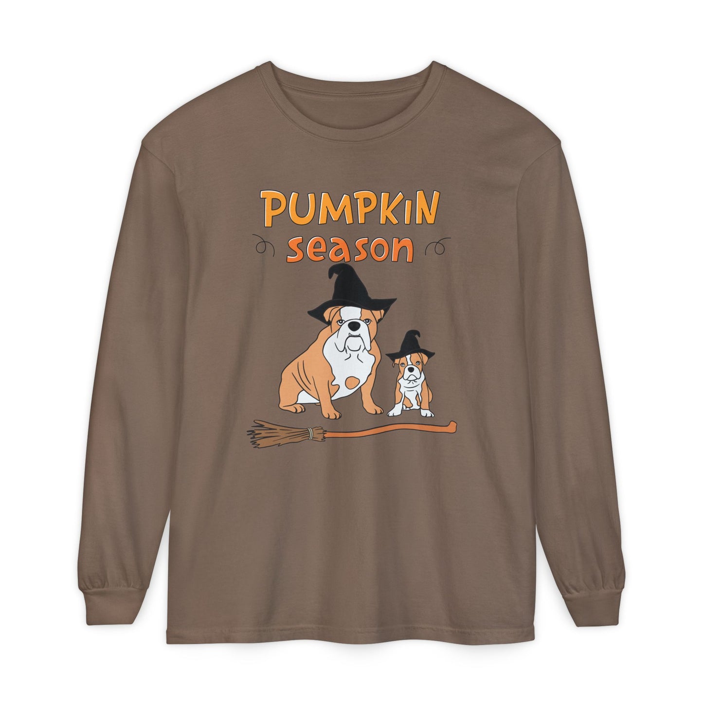 Spooky Bulldog Halloween Long Sleeve Shirt