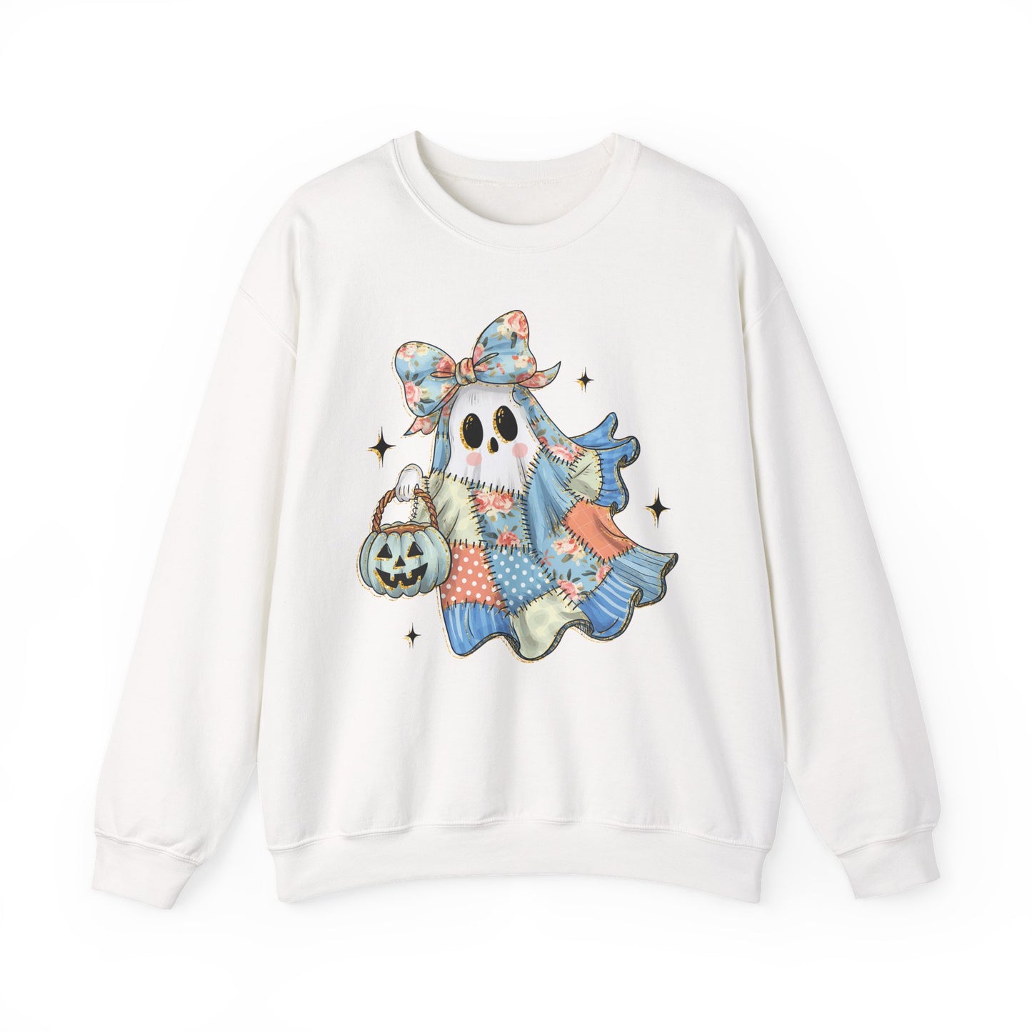 Patchwork Quilt Ghost Halloween Sweatshirt