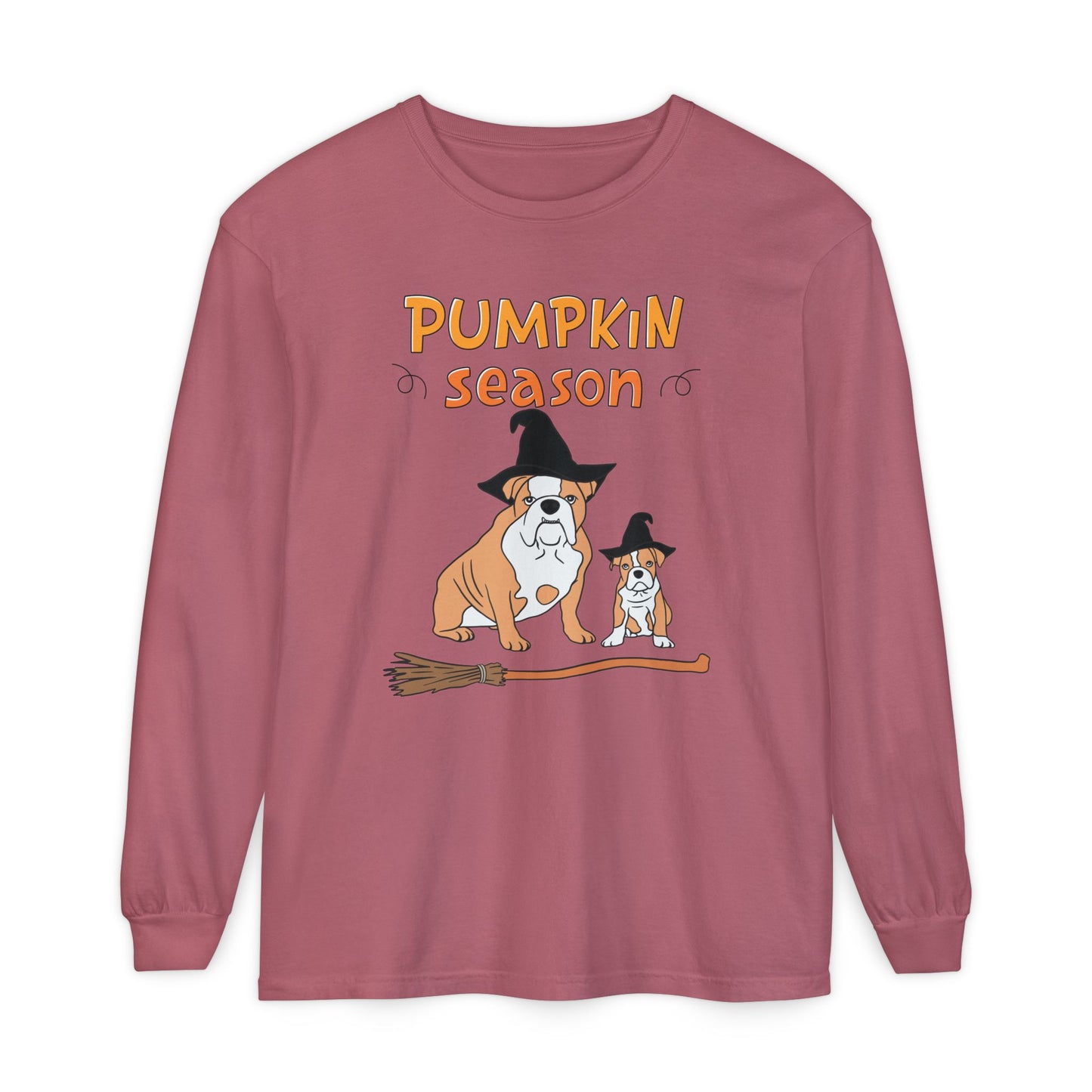 Spooky Bulldog Halloween Long Sleeve Shirt
