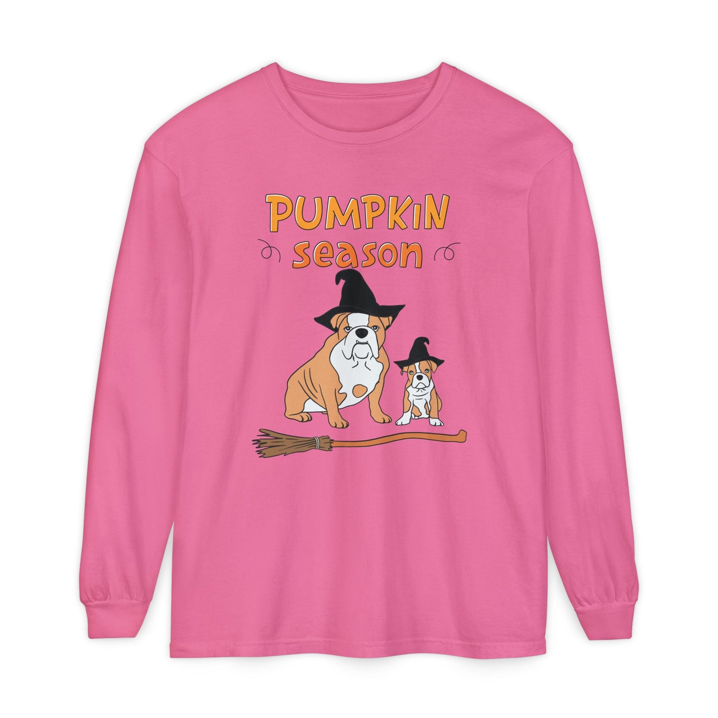 Spooky Bulldog Halloween Long Sleeve Shirt
