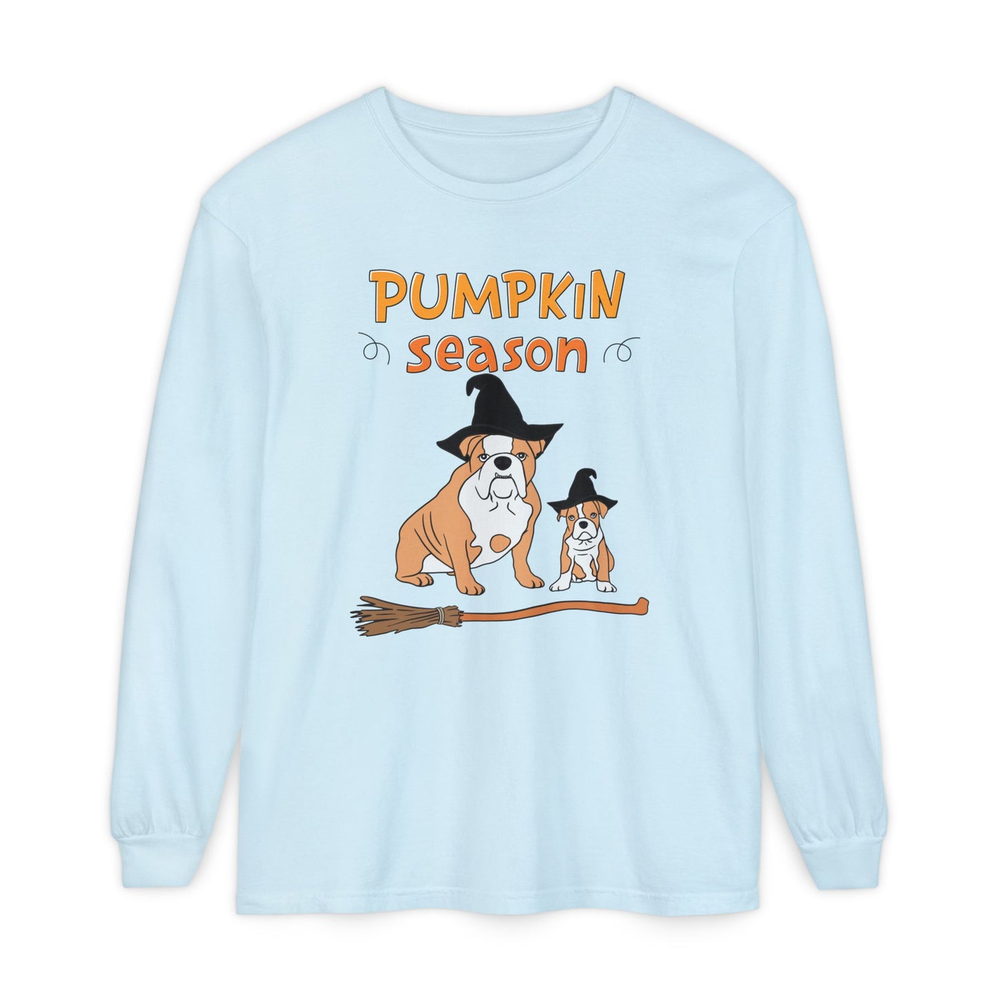 Spooky Bulldog Halloween Long Sleeve Shirt