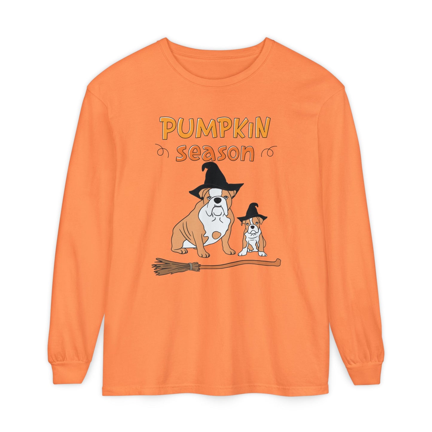 Spooky Bulldog Halloween Long Sleeve Shirt
