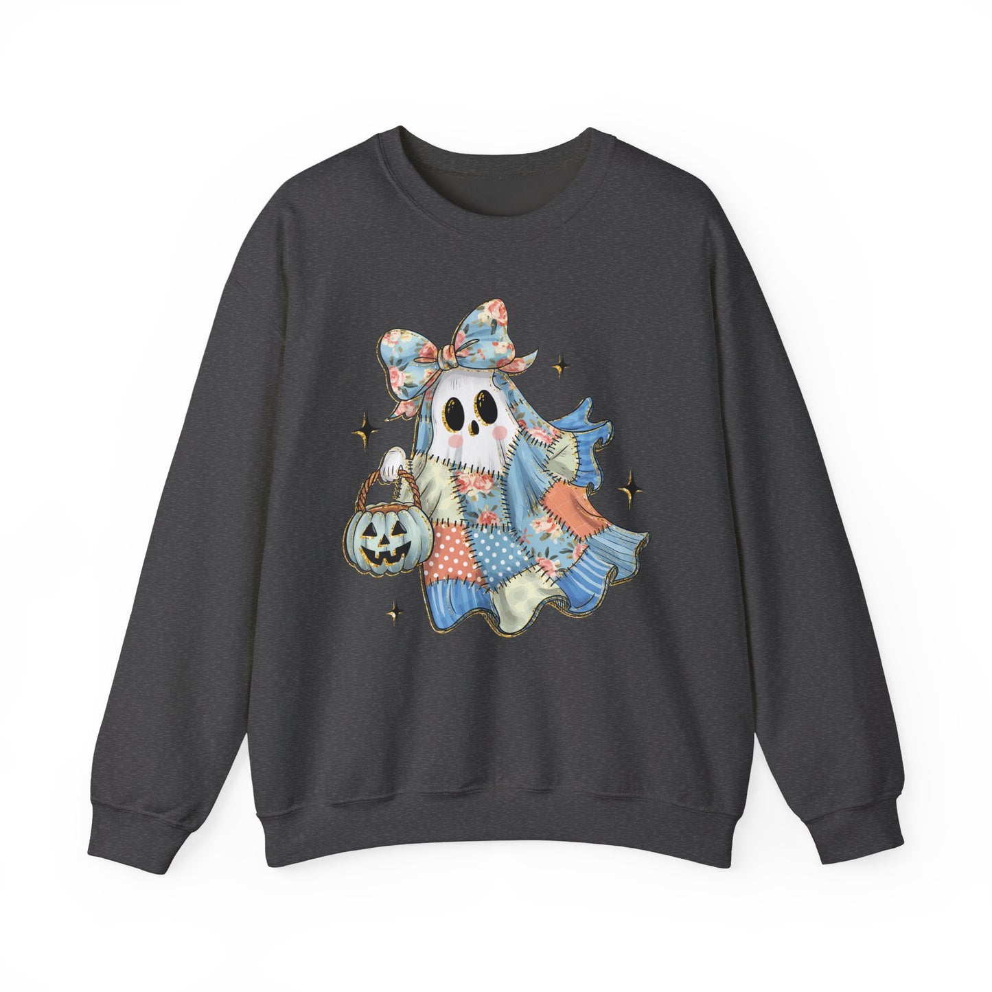 Patchwork Quilt Ghost Halloween Sweatshirt