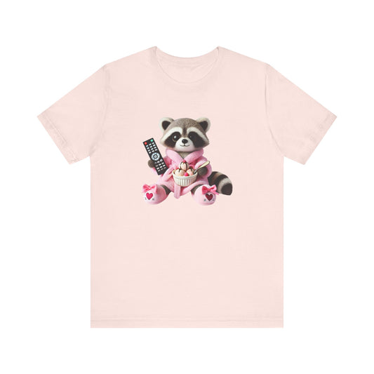 Relaxing Raccoon Movie Night Tee