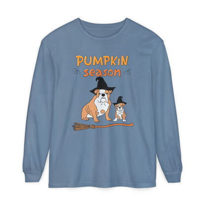 Spooky Bulldog Halloween Long Sleeve Shirt