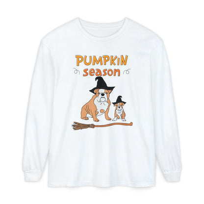 Spooky Bulldog Halloween Long Sleeve Shirt