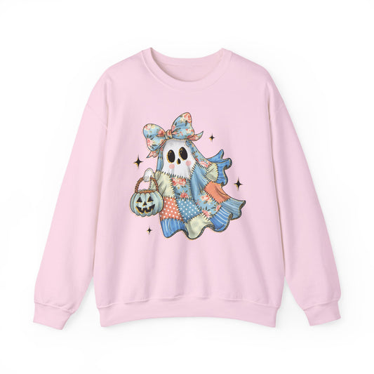 Patchwork Quilt Ghost Halloween Sweatshirt