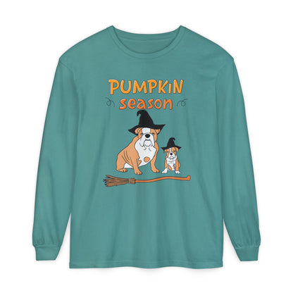 Spooky Bulldog Halloween Long Sleeve Shirt