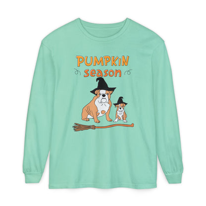 Spooky Bulldog Halloween Long Sleeve Shirt