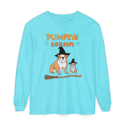 Spooky Bulldog Halloween Long Sleeve Shirt