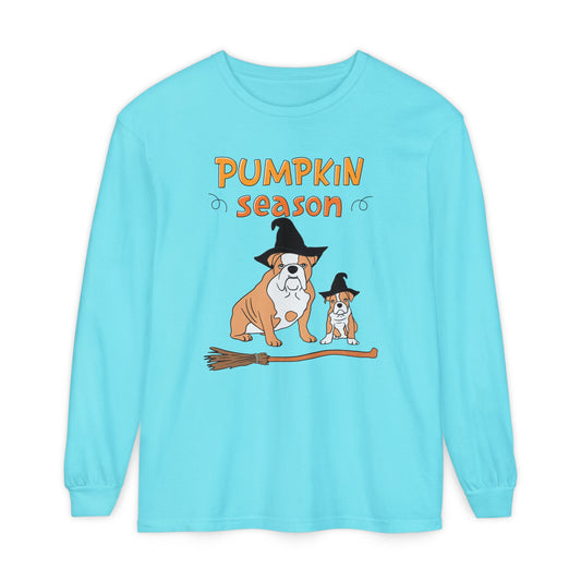 Spooky Bulldog Halloween Long Sleeve Shirt