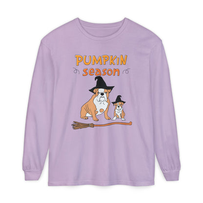Spooky Bulldog Halloween Long Sleeve Shirt