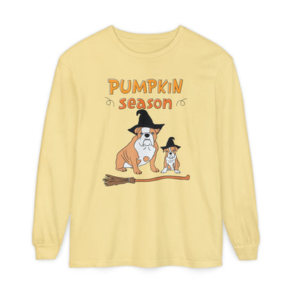 Spooky Bulldog Halloween Long Sleeve Shirt