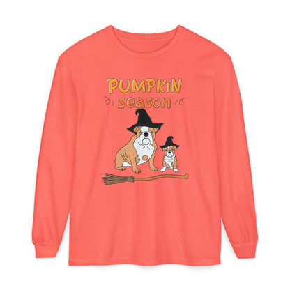 Spooky Bulldog Halloween Long Sleeve Shirt