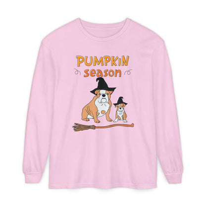 Spooky Bulldog Halloween Long Sleeve Shirt