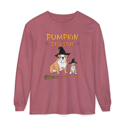 Spooky Bulldog Halloween Long Sleeve Shirt