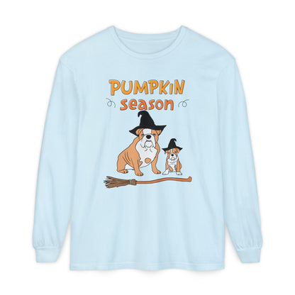 Spooky Bulldog Halloween Long Sleeve Shirt