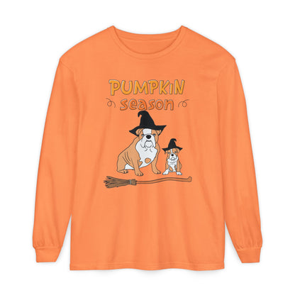 Spooky Bulldog Halloween Long Sleeve Shirt